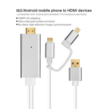 Mobile TV a cable conector del cable HDMI para iPad iPhone 6 6s 5 5 s. -  China Mobile TV a cable conector y Cable de HDMI precio