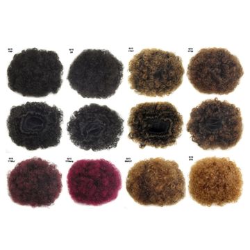 China Fluffy Afro Kinky Curly Updo Hair Ponytail Puff With 2