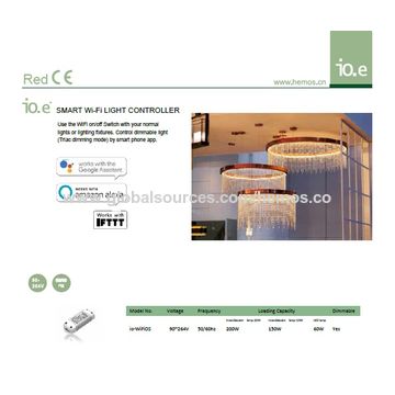 Trabajo elegante del regulador de la luz del Wi-Fi con el teléfono APP teledirigido, regulador ligero de Dimmable