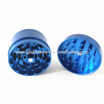 Buy Wholesale China Matte Blue Herb Grinder 4 Layer Herbal Tobacco