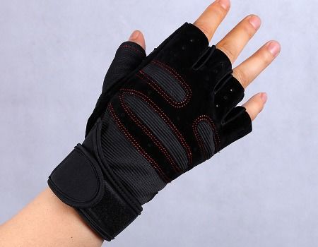1Pair Half Finger Gloves Driving Cycling Lightweight Anti-slip Fingerless Gloves