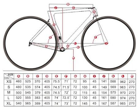 54 cm bike frame
