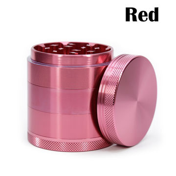 Herb Grinder Automatic Herbal Spice Dispenser Large 2.5 Aluminum Alloy  (Grey) Herb grinder Grinder herb Pink grinder Herb grin