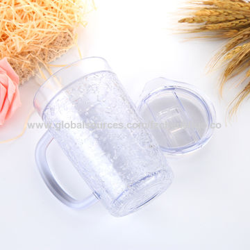 Buy Wholesale China Promotional Plastic Double Wall Water Bottle Ice  Tumbler Freezer Beer Glasses Keep Cold & Double Wall Water Bottle Ice  Tumbler Beer Mug at USD 1.2