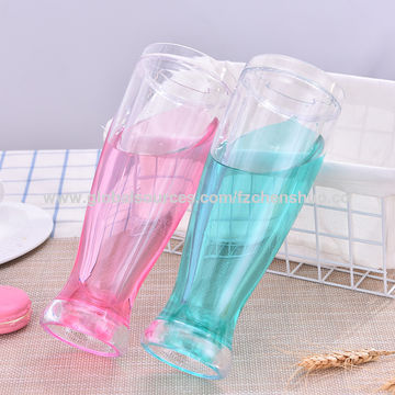 Buy Wholesale China Promotional Plastic Double Wall Water Bottle Ice  Tumbler Freezer Beer Glasses Keep Cold & Double Wall Water Bottle Ice  Tumbler Beer Mug at USD 1.2