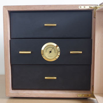 China 3 Drawer Cigar Box Black High Gloss Cigar Box On Global Sources
