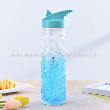 Buy Wholesale China Promotional Plastic Double Wall Water Bottle Ice  Tumbler Freezer Beer Glasses Keep Cold & Double Wall Water Bottle Ice  Tumbler Beer Mug at USD 1.2