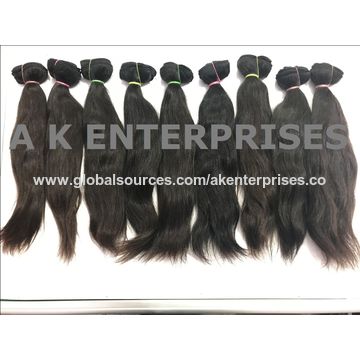 India Natural Unprocessed Raw Virgin Indian Human Hair Extensions