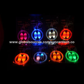 Luminous Shoelaces 2 Pairs Switchable LED Light Up Shoestring Glowing Shoe Laces Party Dress Decor
