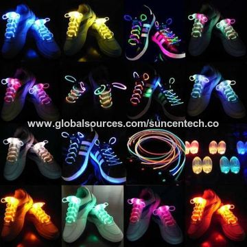 Luminous Shoelaces 2 Pairs Switchable LED Light Up Shoestring Glowing Shoe Laces Party Dress Decor