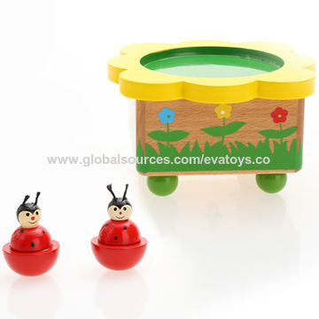 China Wholesale Decorative Wooden Carousel Music Box For Kids 9 9