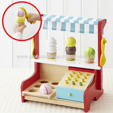 ice cream shop toy wooden