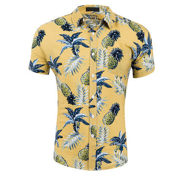 Source Customized Printing Wholesale Oversized Hawaiian Shirt For