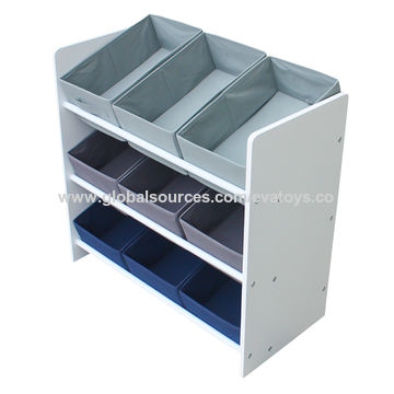 China 2019 New Design Folding Toy Organizer Wooden Toy Storage