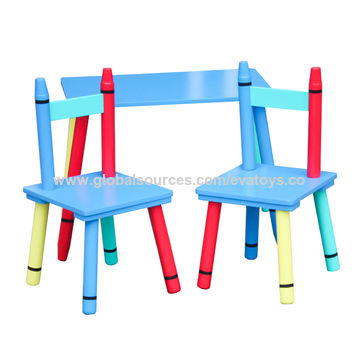 Crayon table and chairs hot sale