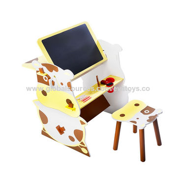 China 2018 New Design Giraffe Modeling Wooden Activity Table Chair