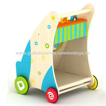 wooden walker trolley