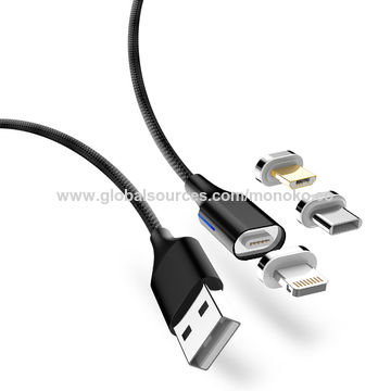 Cable de carga magnético de alta velocidad del nuevo diseño 3A USB para el iPhone