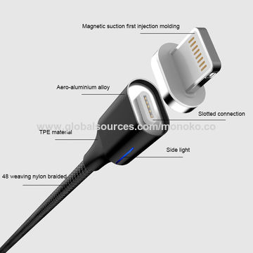 Cable de carga magnético de alta velocidad del nuevo diseño 3A USB para el iPhone