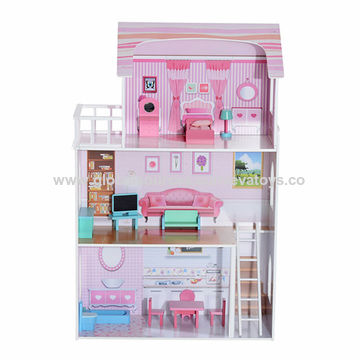 China Wholesale 13 Pieces Of Furniture Kid S Pink Wooden Toy