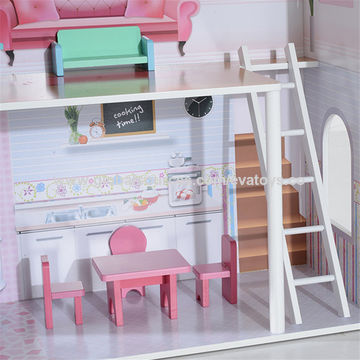 China Wholesale 13 Pieces Of Furniture Kid S Pink Wooden Toy