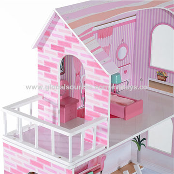 China Wholesale 13 Pieces Of Furniture Kid S Pink Wooden Toy