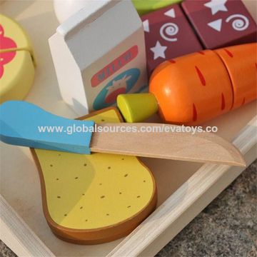 childrens wooden play food