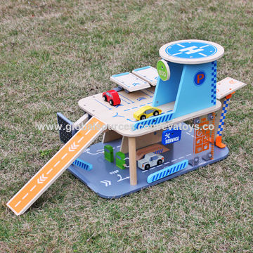 China 2017 New Products Children S Parking Toy Wooden Toy Garage