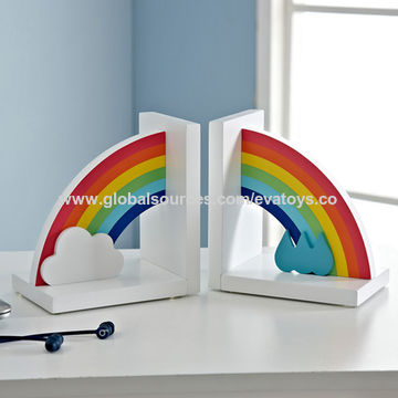 China 2017 Brand New Children S Rainbow Wooden Decorative Bookends