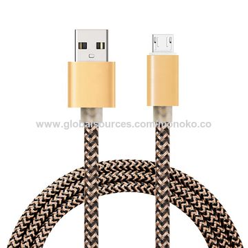 3 trenzados coloridos largos de alta calidad miden 10 pies de cable micro del Usb