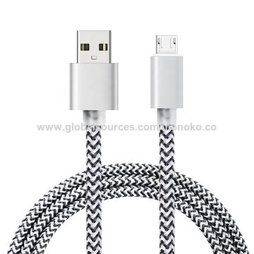 3 trenzados coloridos largos de alta calidad miden 10 pies de cable micro del Usb