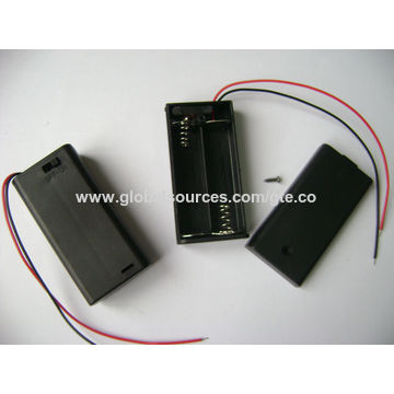 with switch UM-3 cells hard case with leads Battery holder for 2 X /'AA/'