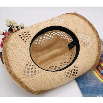 Chapéu de cowboy de palha por atacado - Chapéu de palha estilo cowboy para homens e mulheres