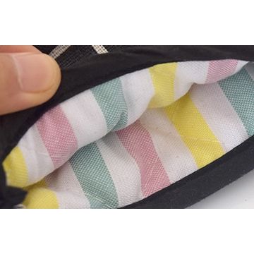 Guantes de cocina de poliéster con aislamiento térmico, decoración para el hogar, manoplas de horno personalizadas para hornear