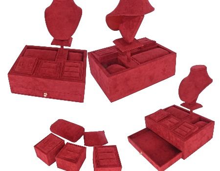 2019 hot selling Premium wooden necklace /earring /ring/bracelet display set for jewelry packaging s supplier