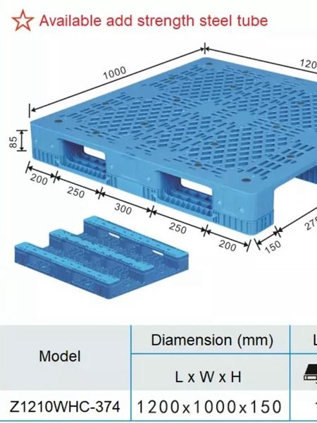 Buy Wholesale China Plastic Pallet Single Faced Euro Standard Size  1200*800*145 Heavy Duty Pallet For Transportation & Plastic Pallets at USD  5.76