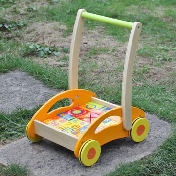 baby walker with blocks wooden toys