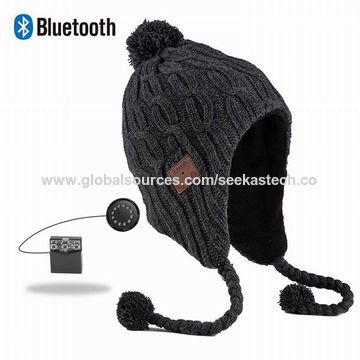 COTOP Cadeau pour homme de Noël, chapeau Bluetooth pour homme et hiver,  bonnet tricoté chaud avec casque, bonnet polaire avec musique, cadeau