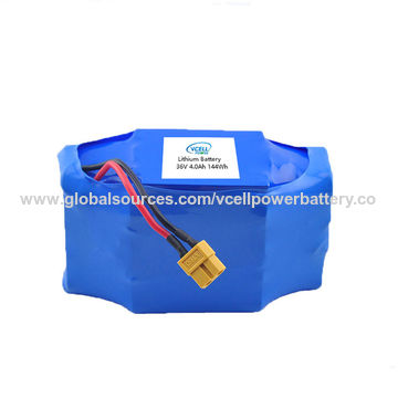 China Lithium ion 18650 10S2P 36V 4Ah 144Wh rechargeable battery pack ...