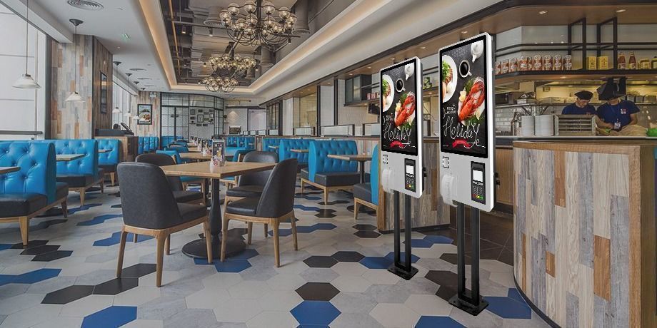 China 24 inch wall mount self service ordering payment kiosk touch ...