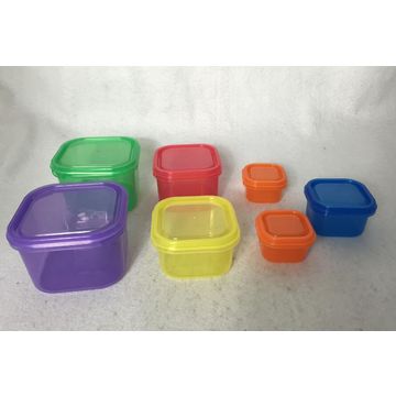 Portion Control Square Multi Color Container Set China Healthy Living BPA Free 7 Pieces Multi-color Color Coded Portion ...