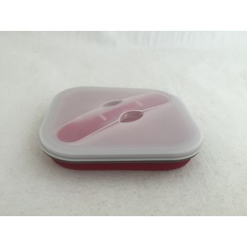 Boîte à déjeuner pliable en silicone pour camping