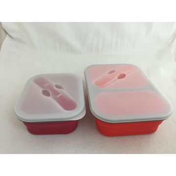 Boîte à déjeuner pliable en silicone pour camping
