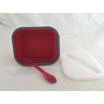 Boîte à déjeuner pliable en silicone pour camping