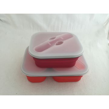 Boîte à déjeuner pliable en silicone pour camping