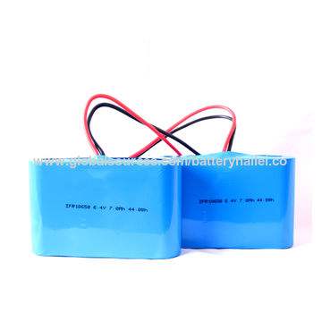 China Rechargeable Lithium Lifepo4 26650 2S2P 6.4v 7ah battery pack on ...