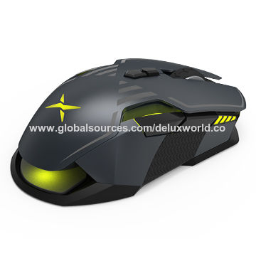 Delux M628 Gaming Maus PMW3389 Sensor Echte 16000DPI OMRON Schalter Beidhändiges Design für beide Hände - Optische Maus für E-Sport