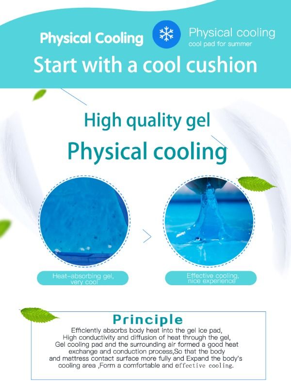 ChinaGel cooling mats, cold surface for good sleep in summer, self