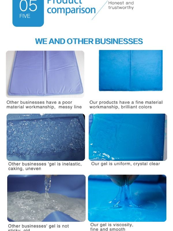 ChinaGel cooling mats, cold surface for good sleep in summer, self