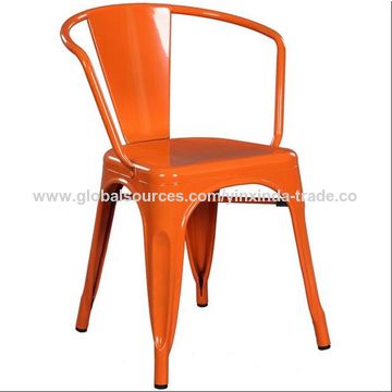 China Metal Tolix Chair With Cushion Seat Steel Chair High Quality